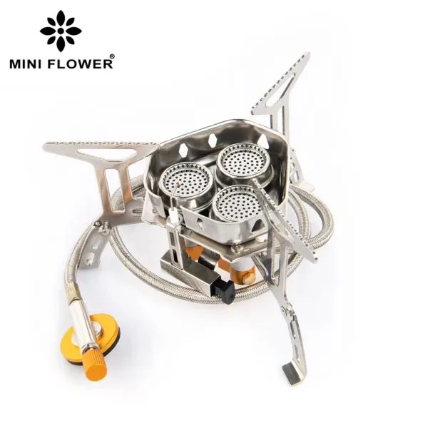 Camping Tourist Burner Big Power Gas Stove Cookware Portable Furnace Picnic Barbecue Tourism Supplies Outdoor Recreation - Image 3