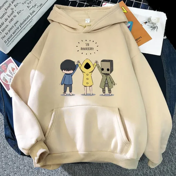 Little Nightmares Fleece Anime Hoodies Aesthetic Manga Sweatshirts Graphic Men/women Clothes Harajuku Pocket Streetwear Printed - Image 2