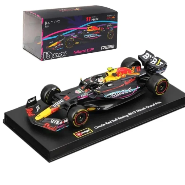 Bburago 1:43 2023 F1 Red Bull RB19 Alloy Car Formula Racing Diecast Model Toy Collection Gifts Verstappen Miami RB 19 - Image 3