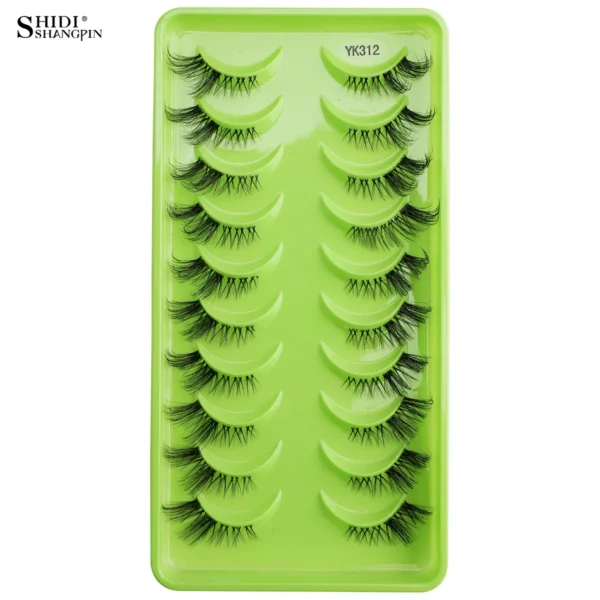SHIDISHANGPIN 5/10Pairs False Lashes Cat Eye Eyelashes Eyelash Extension 3D Mink Half Lashes Natural Makeup faux Cils maquiagem - Image 6
