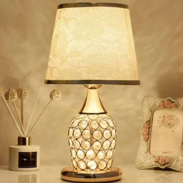 European-Style Crystal Table Lamp Ins Simple Modern Bedroom Warm Romantic Fashion Creative Decorative Bedside Lamp - Image 7