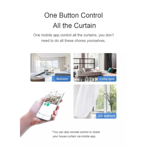 Tuya WIFI Zigbee Smart Curtain Motor Ultra Quiet Electric Wireless Remote Control Voice Control Work With Alexa Google Home - Image 5