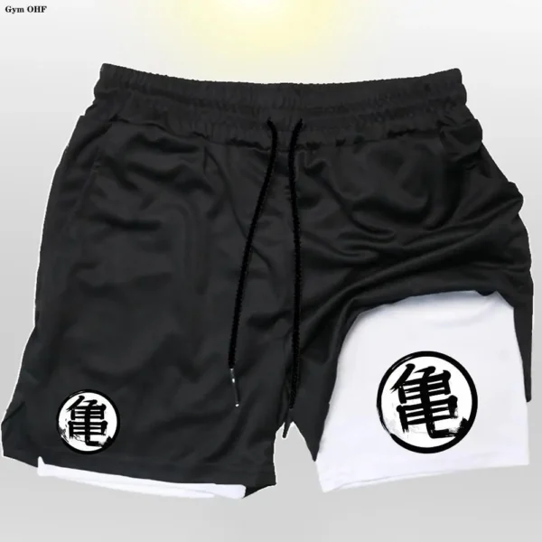 Z Goku Anime Sweatpants Shorts Men Gym Running Shorts Men Quick Dry Sport Outdoor Training Summer 2 In 1 Men Short Pants - Image 4