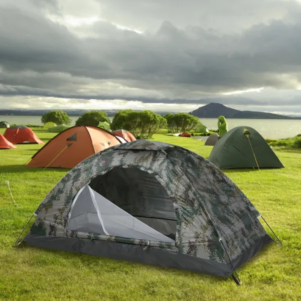 Ultralight Camping Tent Single Layer Portable Tent Anti-UV Coating UPF 30+ for Outdoor Beach Fishing - Image 7