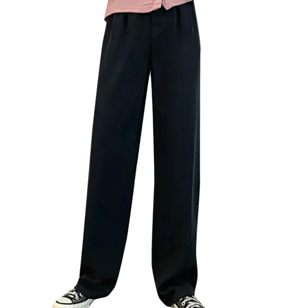 Women'S Casual All-Match Spring And Summer Daily Commuting Solid Color Suit Wide-Leg Trousers Pantalones De Mujer CalçA Jeans - Image 2