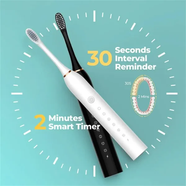 Sonic Electric Toothbrush Ultrasonic Automatic USB Rechargeable IPX7 Waterproof Toothbrush Replaceable Tooth Brush Head J189 - Image 5