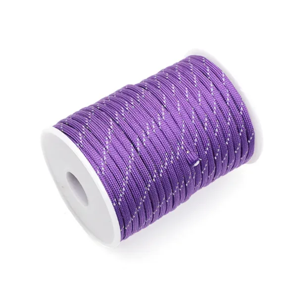 Reflective Tent Rope 550 Paracord Cord 7 Strands 4mm Camping Survival Accesorios Warning Parachute Line Hiking Canopy Lanyard - Image 7