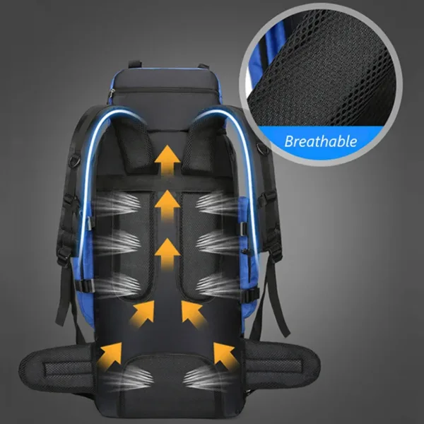 90L Waterproof Hiking Camping Backpack Trekking Bag Rucksack Large Capacity Travel Outdoor Sports Bags Camping Equipment Men - Image 15