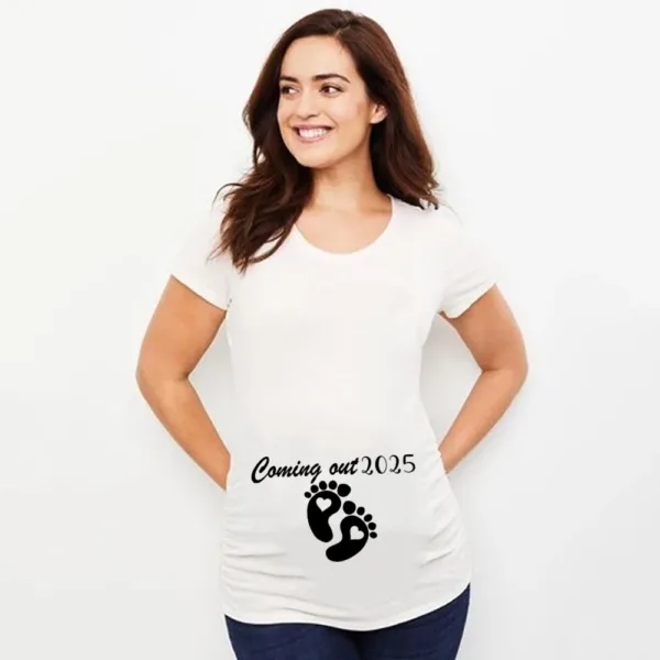 Baby Loading 2025 Print Pregnant T-Shirt Maternity Short Sleeve T Shirts Pregnancy Announcement Tops New Mom Tshirt Clothes Tees - Image 13