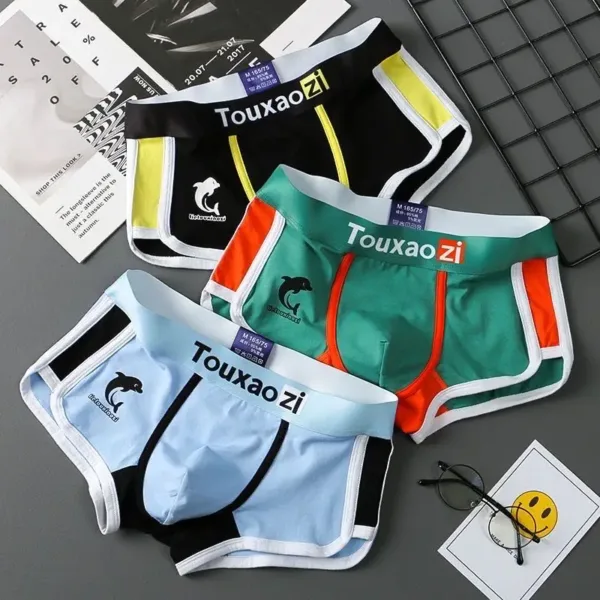 3Pcs/Lot Men Panties Cotton Underwear Boxers Briefs Mens Fashion Dolphin Boxershorts Trends Youth Personality Underpants Homme - Image 6