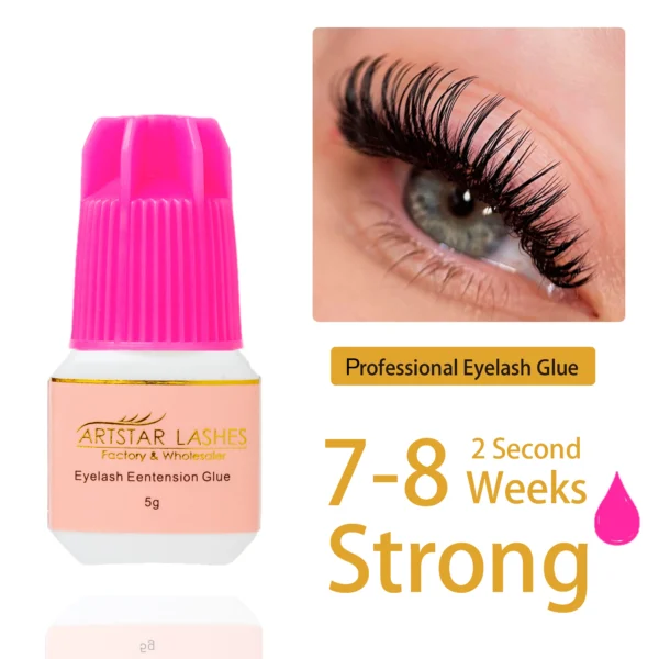 ARTSTAR 5ml Eyelash Glue Extensions 0.5S/1S/2S Fast Drying Lashes Extension Adhesive Low Smell Long Lasting Lash Glue - Image 2