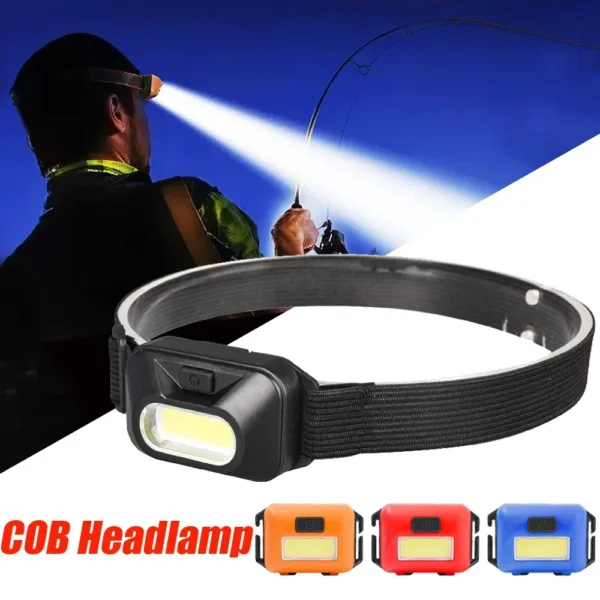 Mini COB Headlight Portable LEDHeadlamp Waterproof Head Front Light With 3 Modes Lighting Outdoor Camping Hiking Head Flashlight - Image 7