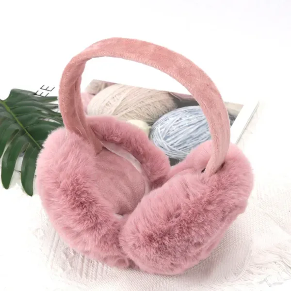 White Soft Plush Earmuffs - Image 2