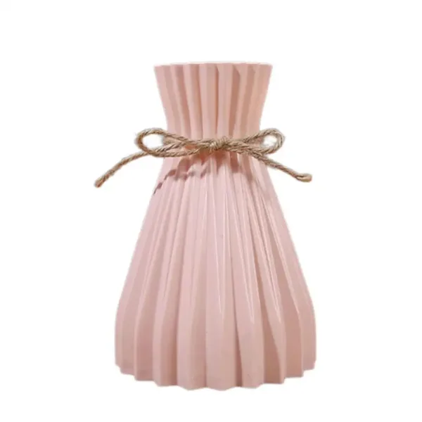 Vase Dry Flower Bottle Simple Modern Waist Cinching Creative Flower Vase Flower Arrangement Plastic Flowerpot Home Decorations - Image 9