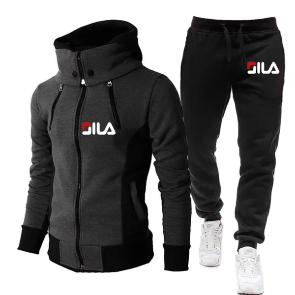 Men's Winter Tracksuit Hoody Hoodies+Pant High Neck 2-Pcs Set Brand Casual Coldproof Male Sports Cloth Ski Sweat Suit Streetwear - Image 8