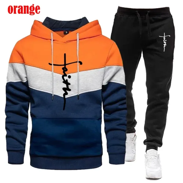Autumn/Winter Men's hooded sweatshirt + Sweatpants suit Men's sport hoodie comfortable men's sportswear - Image 6