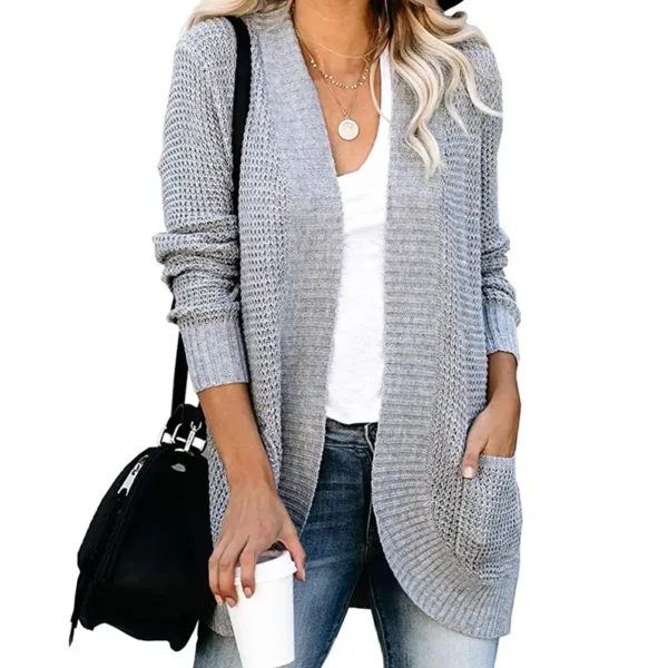 Autumn Long Coat Women Jumper Pull Femme Loose Knitted Ladies Outerwear Ropa Mujer Fashion Cardigan Jacket Sweater Woman Clothes - Image 3