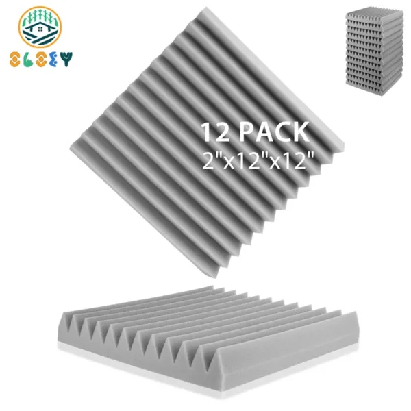 Soundproofing Studio 12 Pack, KTV Sound Absorbing Foam Panels Sponge Pad, House Isolation Wall Soundproof Foam Home Decoration - Image 8