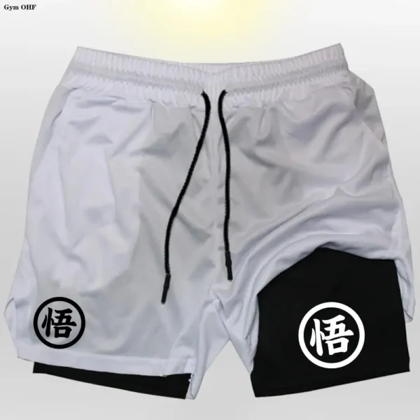 Z Goku Anime Sweatpants Shorts Men Gym Running Shorts Men Quick Dry Sport Outdoor Training Summer 2 In 1 Men Short Pants - Image 5