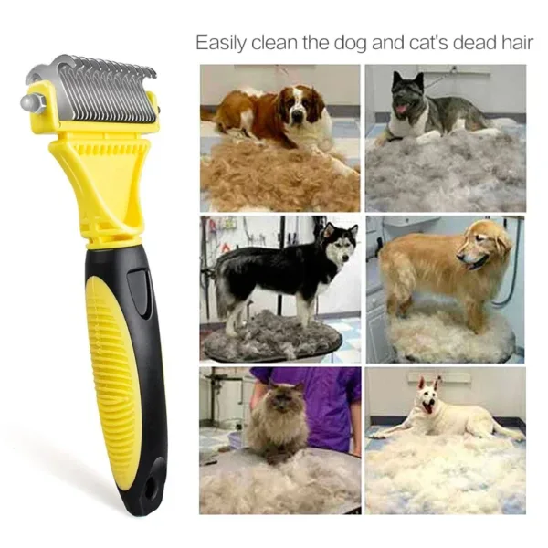 New Stainless Double-sided Pet Cat Dog Comb Brush Professional Large Dogs Open Knot Rake Knife Pet Grooming Products - Image 6