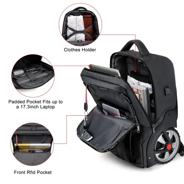 Rolling Trolley Travel Bag - Image 5