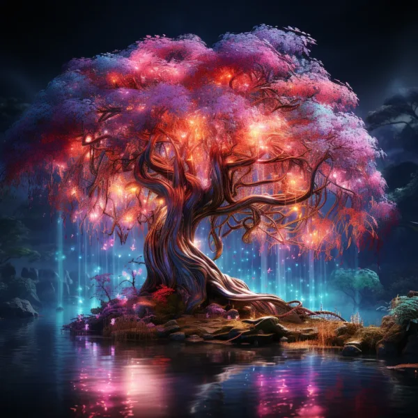 Fantasy White Tree Of Life Poster Prints For Living Room Home Decor Abstract Mythic Life Tree Canvas Painting Wall Art Aesthetic - Image 3