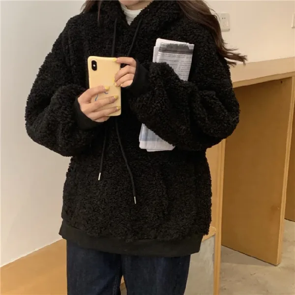 Harajuku Hoodies Women Casual Loose Long Sleeved Sweatshirts Cute Little Bear Ear Hoodie Ladies Fashion Sweatshirt Woman Clothes - Image 9