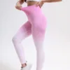 Gradient Seamless Sport Bike Shorts Women's Breathable Sweat-resistant Peach Hip Tight High Waist Elastic Yoga Fitness Pants - Image 5