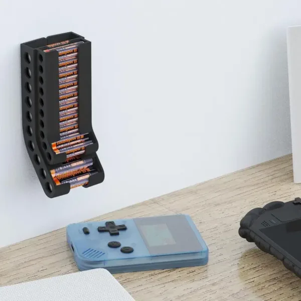 Battery Storage Organizer Can Hold 10 AA Batteries Battery Dispenser Bracket For Cupboard And Kitchen 10AAA & 10AA Batteries - Image 6