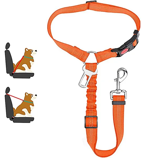 New Solid Two-in-one Dog Harness Leash Pet Car Seat Belt BackSeat Safety Belt Adjustable for Kitten Dogs Collar Pet Accessories - Image 16