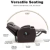 Recliner Chair, Rocking with Massage and Heat, 360° Swivel for Adults, Rocker Manual Remote - Image 3