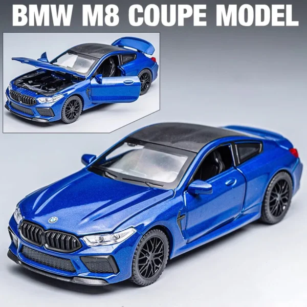 1:32 BMW M8 IM Supercar Alloy Diecasts & Toy Vehicles Metal Toy Car Model Sound and light Collection Kids Toy - Image 6