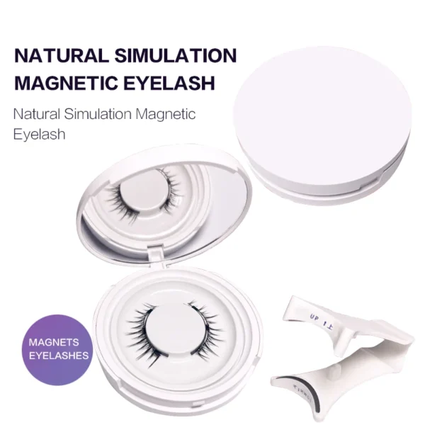 PRAECLARUS 2Pairs Reusable Magnetic Lashes No Glue Needed Professional Premium 3D Magnetic Eyelash 3-Step Press On False Eyelash - Image 7