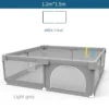 IMBABY Baby Playpens Light Gray Corralito for Baby Playground with Pull Ring Child Safety Barrier Fence Ball Box Game Playpen - Image 5