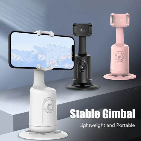 FGCLSY 2024 New Mini Selfie Stick Automatic Tracking Shooting 360 Degree Rotation Intelligent Follow Live Phone Bracket Gimbals - Image 4