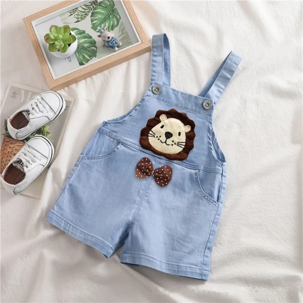 IENENS Baby Rompers Newborn Playsuits Boy Girl Overalls Dress Infant Summer Shorts Cotton Wash Blue Dungarees Toddler Jumpsuit - Image 8