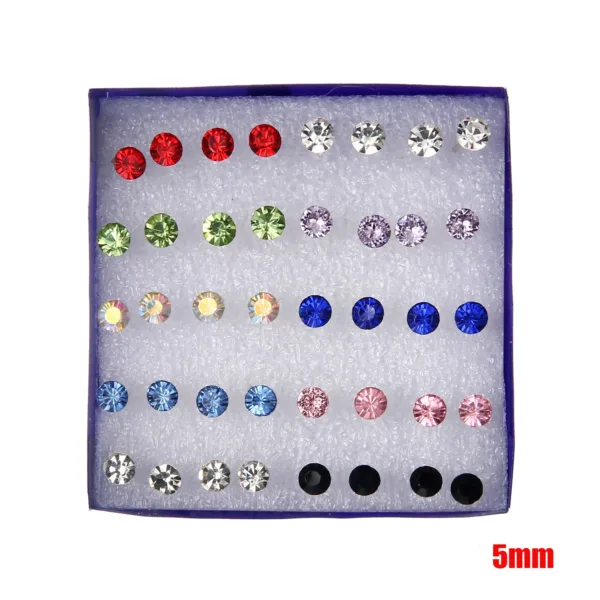 20-Pair Crystal Stud Set - Image 6