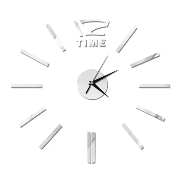 DIY Wall Clock for Home Office 60cm Frameless Modern 3D Wall Clock Mirror Stickers Hotel Room Design School Decoration Decor - Image 9