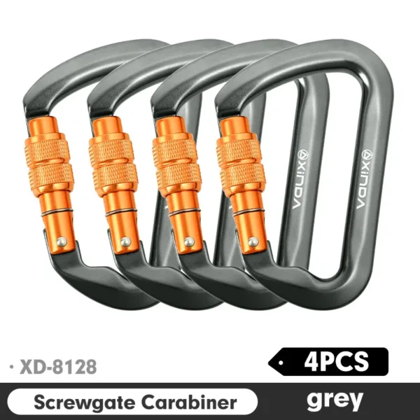 Xinda Outdoor Carabiner Rock Climbing Mountain Landing 30kN High Altitude Operation Equipment Aluminum Alloy Safety Buckle Hook - Image 14