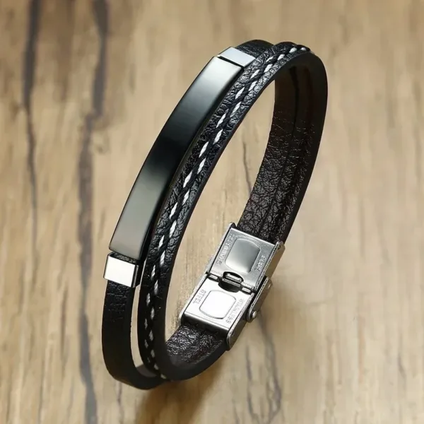 Leather Weave Bracelet - Image 5