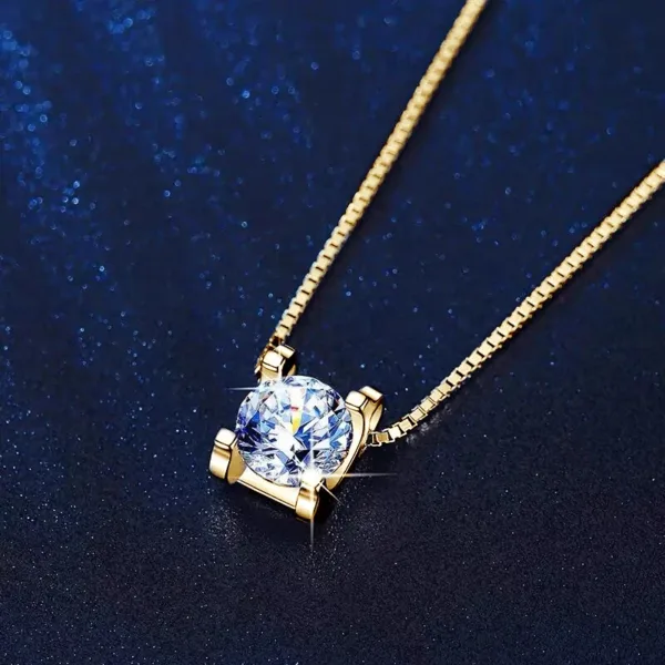 Radiant Moissanite Pendant Necklace - Image 5
