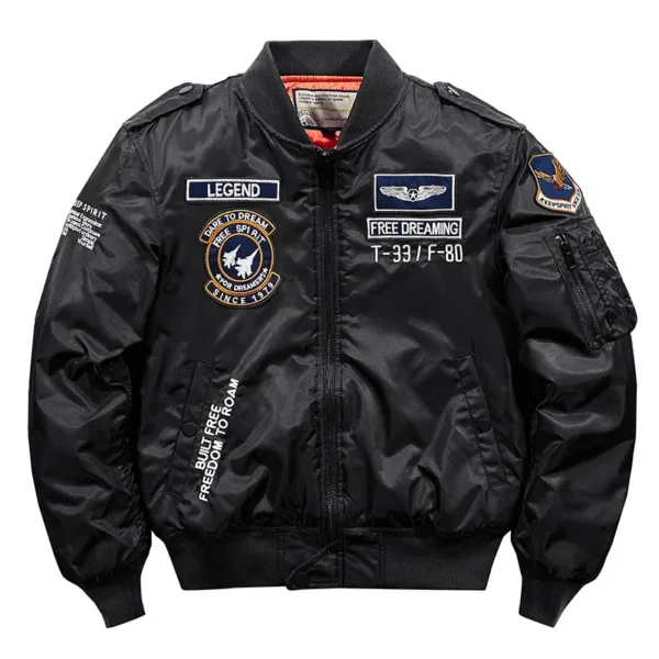 Winter Hip Hop Thick Warm Jacket Men High Quality Military Motorcycle Ma-1 Aviator Pilot Coats Male Baseball Bomber Jacket - Image 3