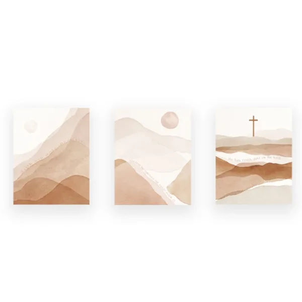 Jesus Cross Minimal Art Prints Faith Can Move Mountains Canvas Poster Bible Verse Painting Modern Scripture Wall Decor Pictures - Image 3