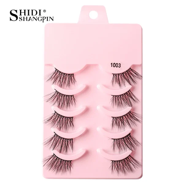 SHIDISHANGPIN 5/10Pairs False Lashes Cat Eye Eyelashes Eyelash Extension 3D Mink Half Lashes Natural Makeup faux Cils maquiagem - Image 23