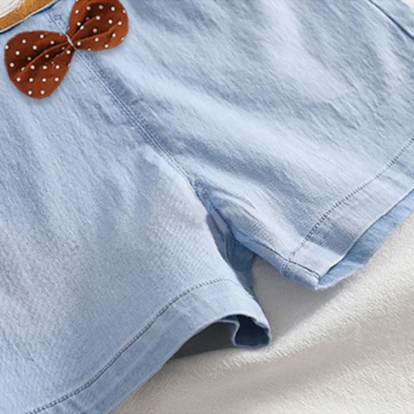 IENENS Baby Rompers Newborn Playsuits Boy Girl Overalls Dress Infant Summer Shorts Cotton Wash Blue Dungarees Toddler Jumpsuit - Image 2