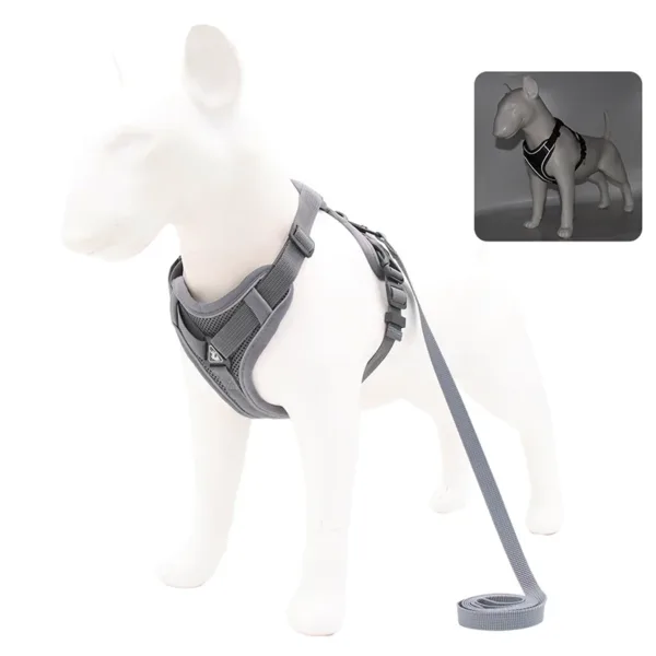No Pull Dog Harness and Leash Set Adjustable Pet Harness Vest For Small Dogs Cats Reflective Mesh Dog Chest Strap French Bulldog - Image 5