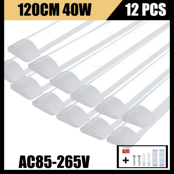 12PCS 5 PCS 10 PCS LED Tube Light 85-265V 40W LED Bar Lamp 120CM 4FT Tube Ceiling Wall Lamps Home Indoor Lighting Fixture - Image 8