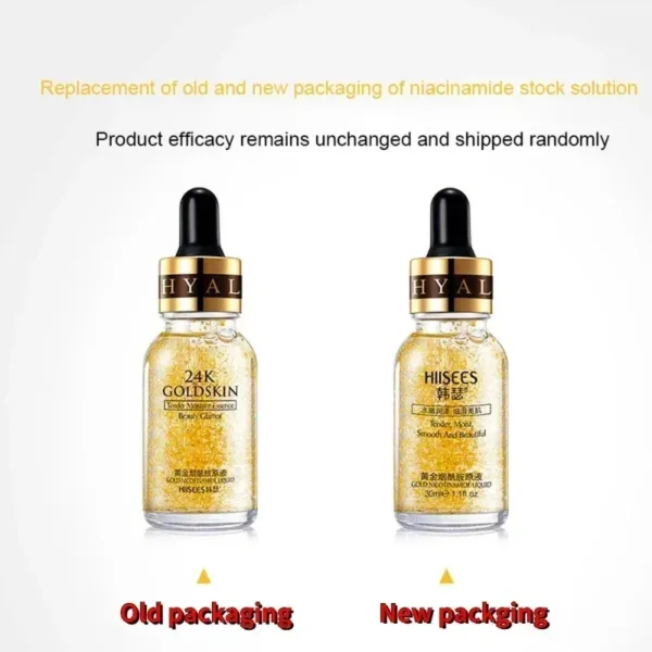 24k Gold Face Serum Brightening Skin Care Products Hyaluronic Acid Niacinamide Facial Nourish Smooth Care Beauty Health - Image 4