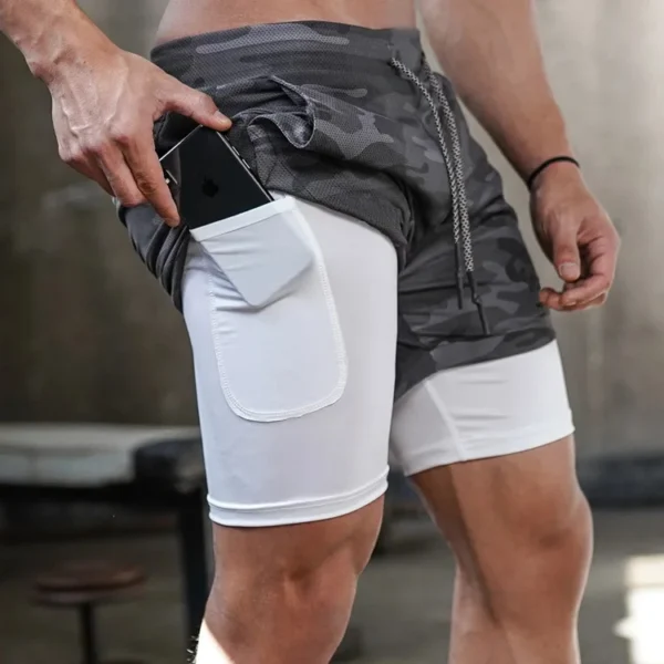 Camo Running Shorts Men Gym Sports Shorts 2 In 1 Quick Dry Workout Training Gym Fitness Jogging Short Pants Summer Men Shorts - Image 16