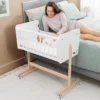 Comfy Cubs Wooden Bedside Bassinet Sleeper - Safe and Stylish Baby Crib - Ideal Bed for Newborns Infants - - Image 4
